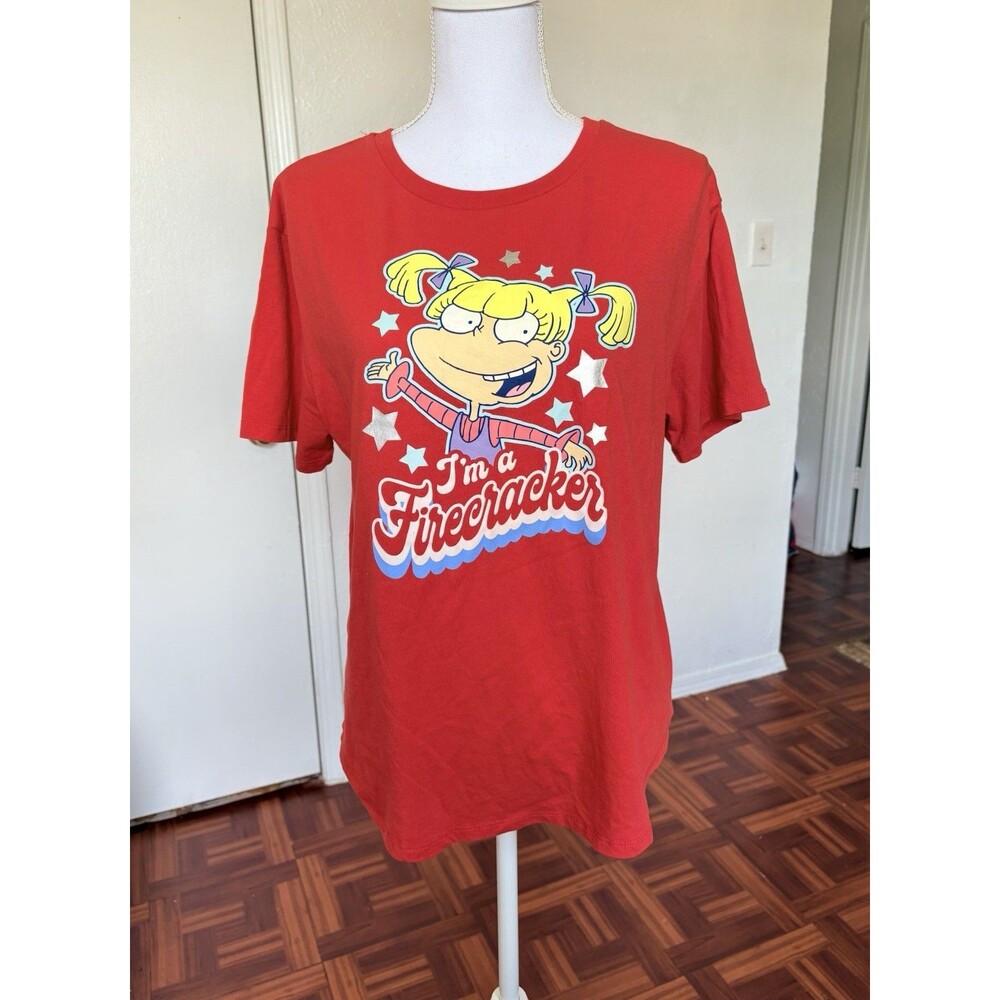 Nickelodeon Rugrats Angelica Pickles Women’s Orange Graphic Print Tee Size XXXL